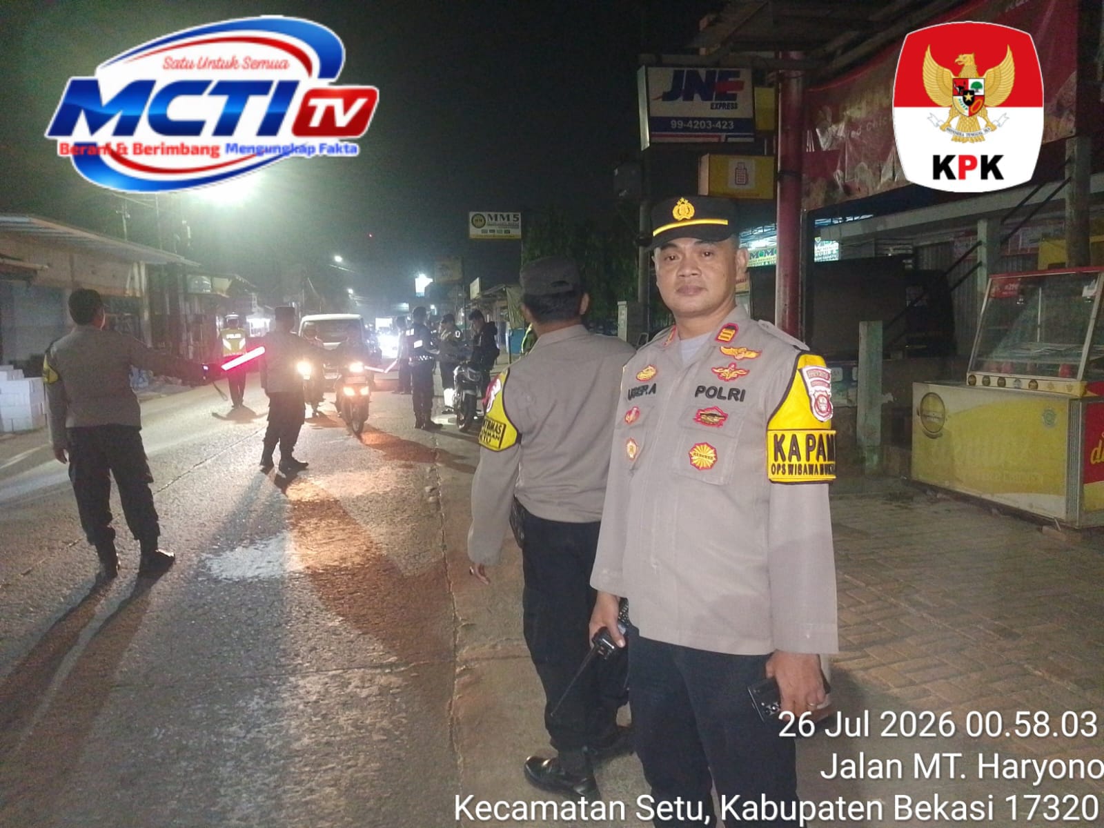 Operasi Gabungan Polsek Setu Berhasil Ciptakan Rasa Aman di Wilayah Kecamatan SetuKabupaten Bekasi