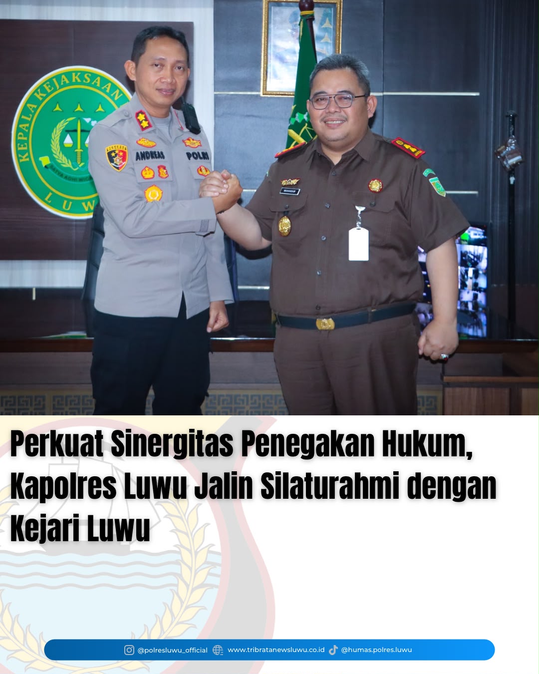 Perkuat Sinergitas Penegakan Hukum, Kapolres Luwu Jalin Silaturahmi dengan Kejari Luwu
