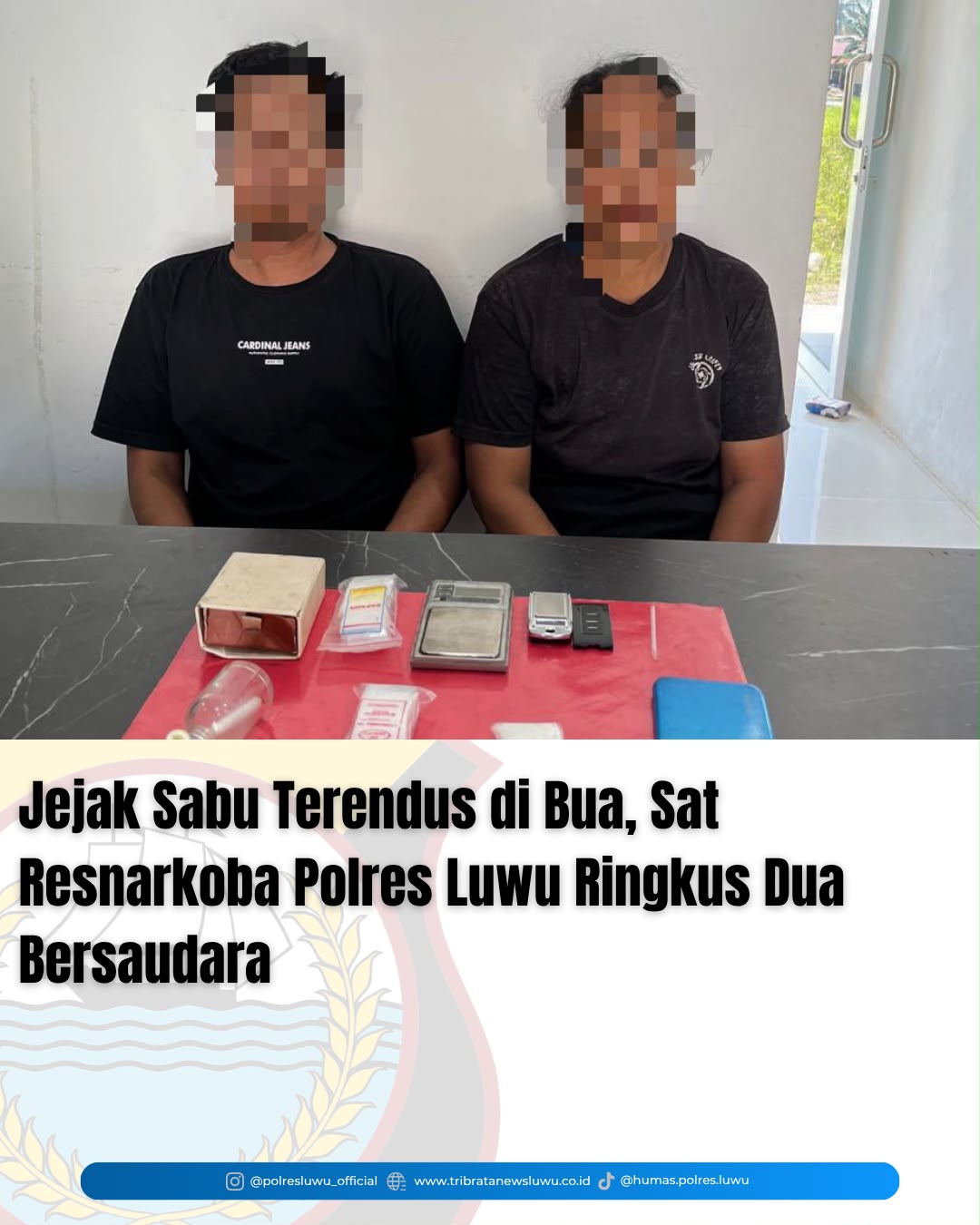 Satuan Reserse Narkoba Polres Luwu kembali menunjukkan komitmennya dalam memberantas peredaran dan penyalahgunaan narkotika di wilayah hukum Polres Luwu