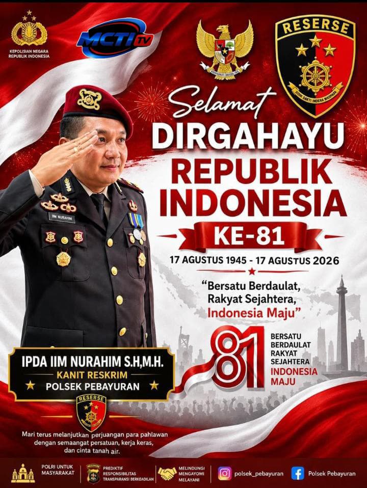 Polsek Pebayuran Selamat Dirgahayu Republik Indonesia ke-81