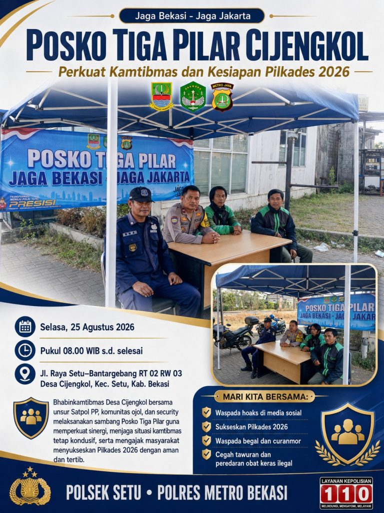Posko Tiga Pilar Cijengkol Perkuat Kamtibmas dan Kesiapan Pilkades 2026