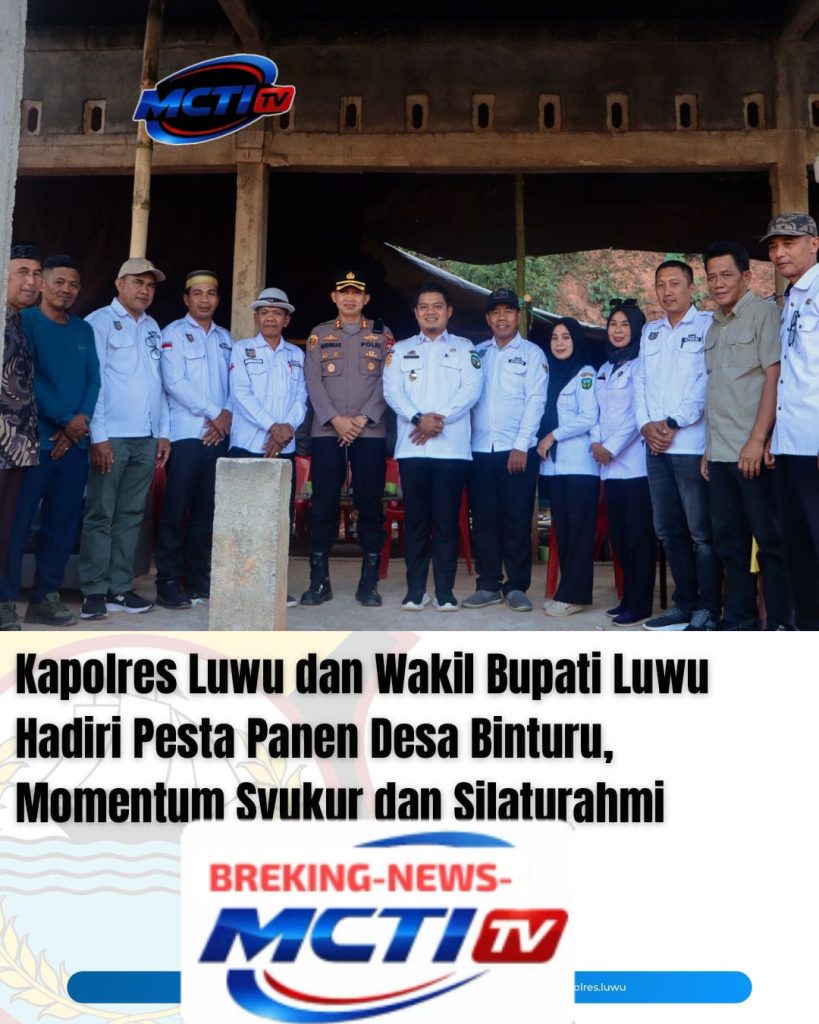 Kapolres Luwu dan Wakil Bupati Luwu Hadiri Pesta Panen Desa Binturu, Momentum Syukur dan Silaturahmi