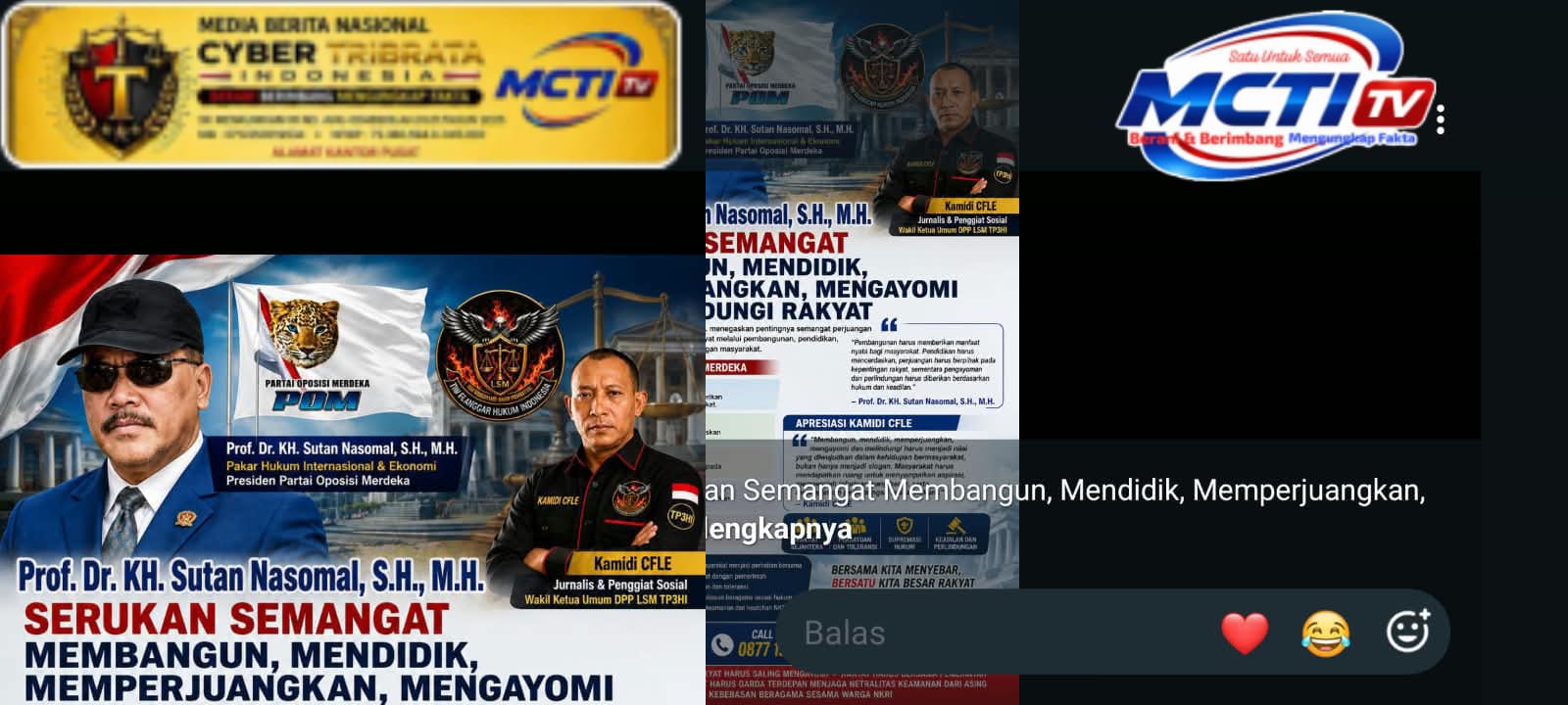 Prof. Dr. KH. Sutan Nasomal, S.H., M.H. Serukan Semangat Membangun, Mendidik, Memperjuangkan, Mengayomi dan Melindungi Rakyat