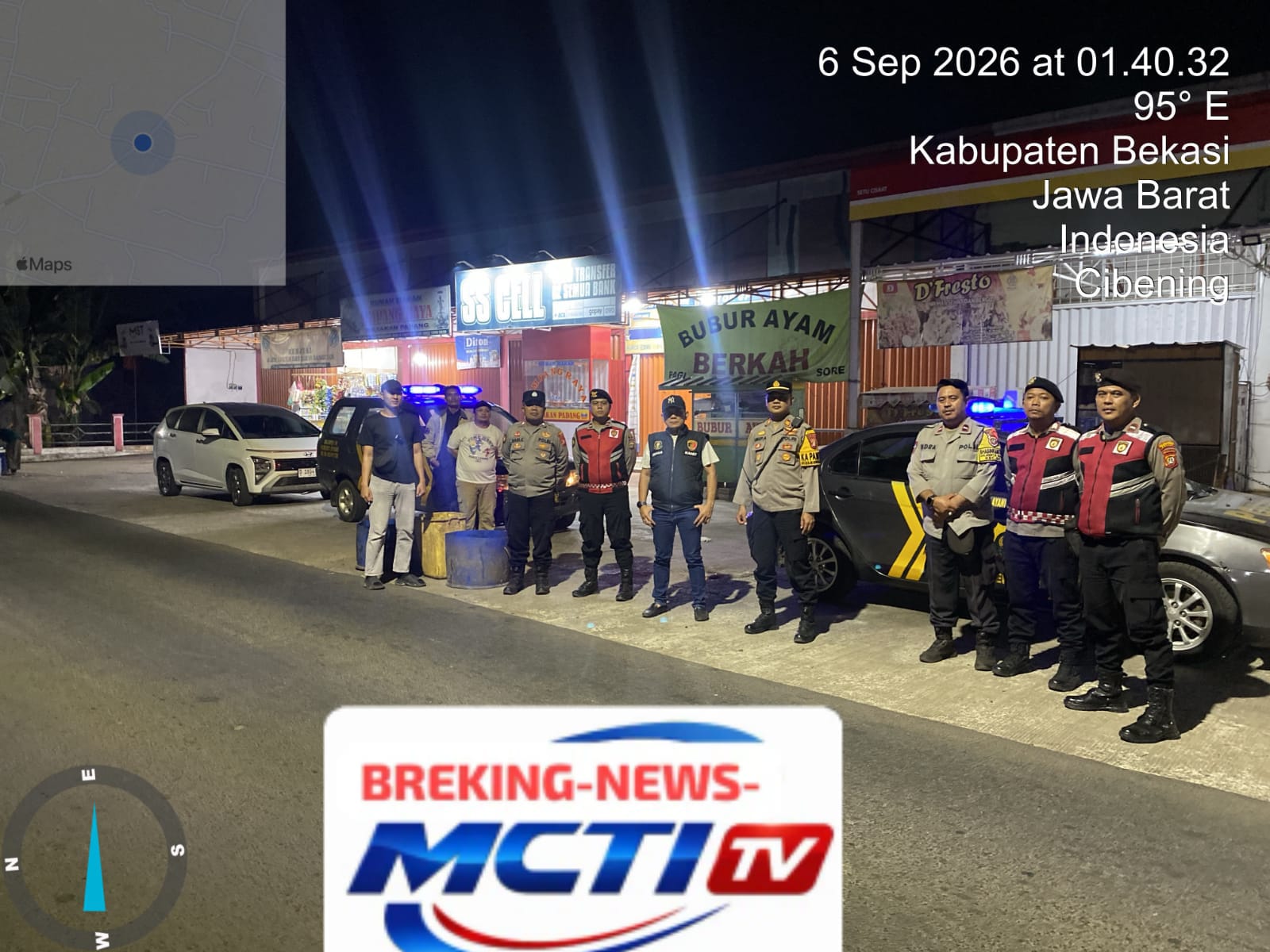Patroli Biru Polsek Setu Perkuat KRYD, Cegah Kejahatan Jalanan di Titik Rawan