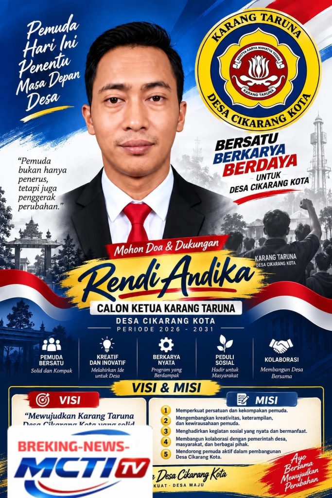 Rendi Andika Resmi Mendaftar sebagai Calon Ketua Karang Taruna Desa Cikarang Kota, Usung Visi Pemuda Solid dan Mandiri