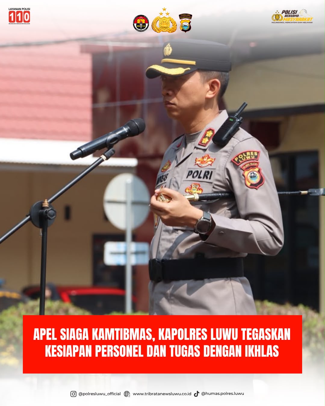 Siagakan Personel Hadapi Unjuk Rasa, Kapolres Luwu Tekankan On Call dan Tugas Ikhlas Melayani